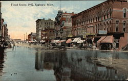 Flood Scene 1912 Postcard