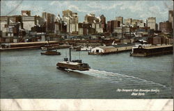 Skyscrapers from Brooklyn Bridge Postcard