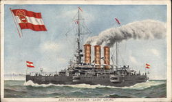 Austrian Cruiser "Saint Georg" Boats, Ships Postcard Postcard