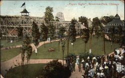 "Figure Eight", Riverview Park Postcard