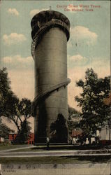 Center Street Water Tower Des Moines, IA Postcard Postcard