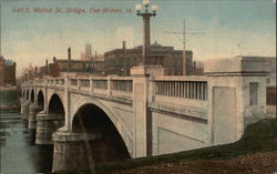 Walnut St. Bridge Des Moines, IA Postcard Postcard