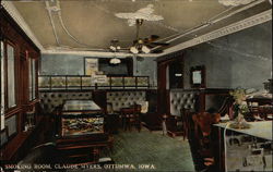 Smoking Room, Claude Myers, Ottumwa, Iowa Postcard Postcard