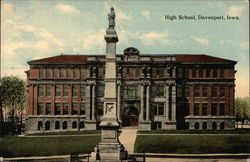 High School, Davenport, Iowa Postcard Postcard