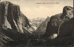 Yosemite Valley from Artist's Point Yosemite National Park Postcard Postcard