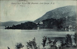 Rogers Rock House and Mountain Postcard