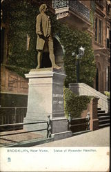 Statue of Alexander Hamilton Brooklyn, NY Postcard Postcard