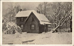 Winter Scene - Jewett Avenue Staten Island, NY Postcard Postcard