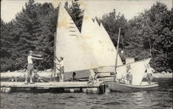 Rigging for a Sailing Regatta at Yawgoog Scout Camps Postcard