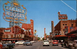 Fremont Street from Second Street Las Vegas, NV Postcard Postcard