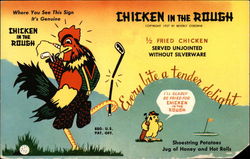 Chicken in the Rough - Fried Chicken Advertising Postcard Postcard