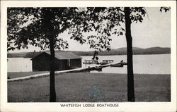 Whitefish Lodge Boathouse Postcard