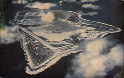 Aerial View of Wake Island Postcard