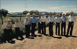 Group of young boys in cowboy hats Postcard Postcard