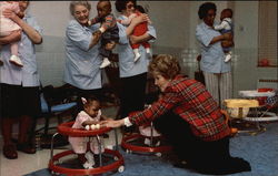 First Lady Nancy Reagan at St. Anne's Hospital, Hyattsville, Maryland Postcard Postcard