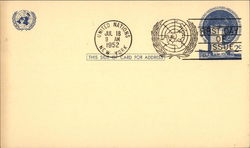 United Nations First Day of Issue Postcard