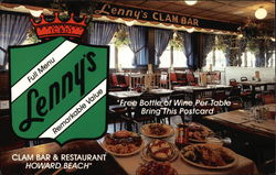 Lenny's Clam Bar & Restaurant Howard Beach, NY Postcard Postcard