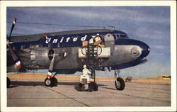 United Air Lines DC-6 Mainliner 300 Aircraft Postcard Postcard