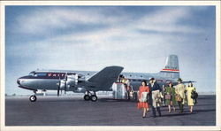 United's Mainliner 300 Aircraft Postcard Postcard