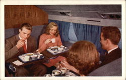 United's DC-6 Mainliner 300 Club-Car Aircraft Postcard Postcard