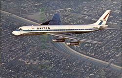 United Air Lines DC-8 Postcard