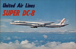 United Air Lines Super DC-8 Aircraft Postcard Postcard