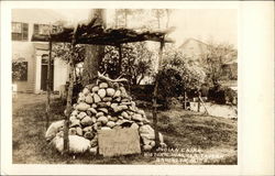 Indian Cairn, Historic Walker Tavern Brooklyn, MI Postcard Postcard