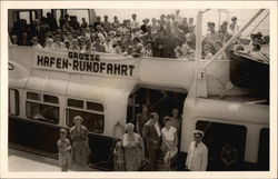 Passengers on Tour Boat Postcard