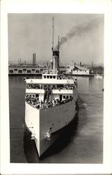 Passengers on Steamship Steamers Postcard Postcard