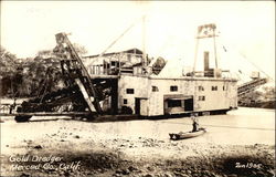 Gold Dredge, Merced County California Postcard Postcard