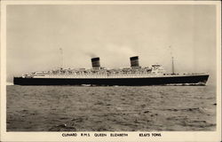 Cunard R.M.S. Queen Elizabeth Postcard