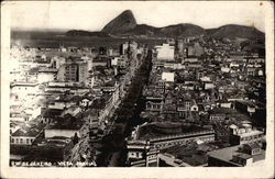 Aerial View of City Rio de Janeiro, Brazil Postcard Postcard