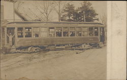 Streetcar Accident Trolleys & Streetcars Postcard Postcard