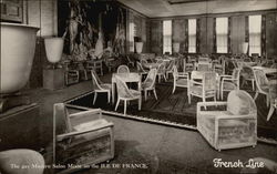 Modern Salon Mixte Interiors Postcard Postcard