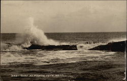 Surf at Pigeon Cove Massachusetts Postcard Postcard