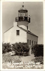 old Spanish Lighthouse Point Loma, CA Postcard Postcard