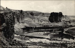 Toll Gate Rock and Bluffs Green River, WY Postcard Postcard