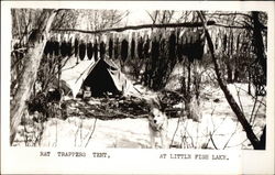 Rat Trappers Tent Little Fish Lake, AB Canada Alberta Postcard Postcard