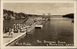 The Bathing Dock, Phantom Lake Postcard