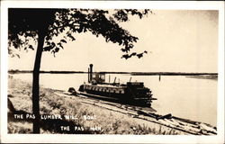 The Pas Lumber Mill Boat Manitoba Canada Postcard Postcard