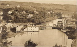 View of Town from Above Postcard