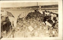 Soldiers on Ship Postcard