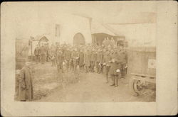 Soldiers on Road Postcard