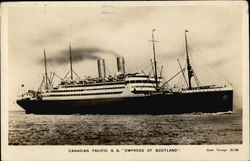 Canadian Pacific S.S. "Empress of Scotland" Postcard