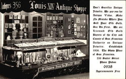 Louis XIV Antique Shoppe San Francisco, CA Postcard Postcard