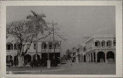 Old houses on Central Plaza Las Cayes, Haiti Caribbean Islands Postcard Postcard