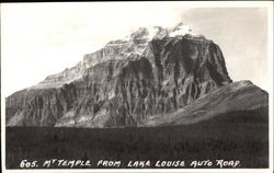 Mt. Temple from Lake Louise Auto Road Postcard