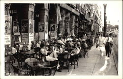 Street Cafe Scene Postcard