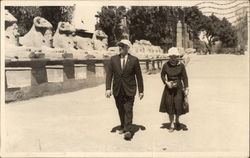 Tourist Couple in Egypt Postcard