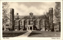 Bryn Mawr College - College Library Pennsylvania Postcard Postcard